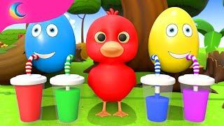 Learn colors with Surprise Eggs Kids Song and Five Little Ducks | BluLoo Nursery Rhymes & Kids Songs