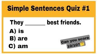 Am Is Are Quiz  | Verb To Be Quiz | To Be Quiz