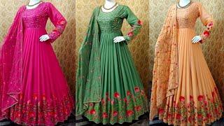 Latest Party Wear Long Salwar Full Sleeve With Dupatta Set | Designer Salwar With Full Sleeve