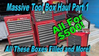 Largest Tool Box Haul Ever!  Too Much for Just One Video!