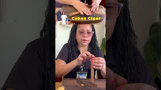 Impressive Speed: Lady Rolls Perfect Cuban Cigar in 60s