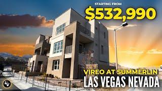 TOUR A MODERN New Summerlin LV Home For Sale By Woodside Homes | New Homes Summerlin Las Vegas