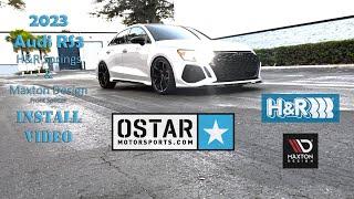 2023 Audi RS3 | H&R Lowering Springs | Front Splitter Installation