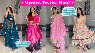 Myntra Festive Wear Haul l Diwali, Navratri, Rakshabandhan Outfit Ideas ️