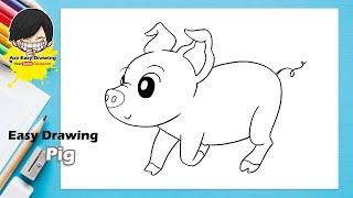 Easy Pig Drawing