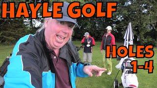 HAYLE GOLF HOLES 1-4 FULL COURSE VLOG PART 01