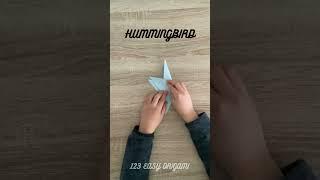 HUMMINGBIRD PAPER ORIGAMI TUTORIAL | HOW TO MAKE EASY COLIBRI ORIGAMI BIRD | DIY HUMMINGBIRD