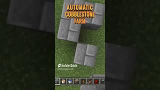 Automatic cobblestone farm in #minecraftpe #shortsfeed #shorts #likesharesubscribe #youtubeshorts