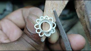 Silver mukta ring making process ! How to make ring jewelry