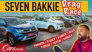 Seven Bakkie Drag Race! New Ranger vs New Amarok vs Hilux vs D-Max vs Navara vs Triton vs P-Series