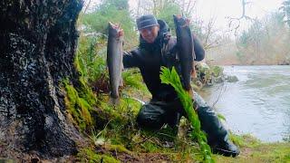 WINTER STEELHEAD FISHING-HIGH WATER BANK FISHING & HOW TO SET UP FOR STEELHEAD FISHING
