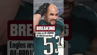 The Philadelphia Eagles are RE-SIGNING All-Pro LB Zack Baun #shorts