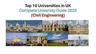 Civil Engineering University UK | University ranking 2025 | UK best university for Engineering