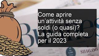 Come Aprire un'Attività Senza Soldi? - La Guida per il 2023