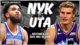 New York Knicks vs Utah Jazz Full Game Highlights | Nov 23 | 2025 NBA Season