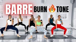 50 MIN BARRE BURN & TONE ⟫ Full Body Definition Workout ⟫ NO REPEAT