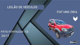 Leilão de Veículos  Fiat Uno  2014  - Pátio Fortaleza -  CE  24/11  09h30min