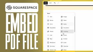 How To Embed A PDF File In Squarespace (2024) Simple Tutorial