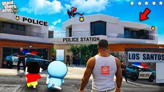 GTA 5 : FranklinHouse Change Into Police Station Full Fun #bommalu #gta5telugu #gta5 #it'srampage