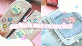 ‍️ unboxing cute switch accessories for that kawaii aesthetic™ | ft. geekshare + OLED switch 