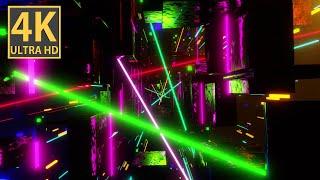 VJ Loop Neon bright Lights Abstract Background Video 4K