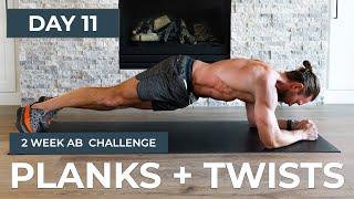 Day 11: 15 Min DYNAMIC Plank & Twist Workout // Shredded: 2 Week Ab Challenge