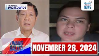 Unang Balita sa Unang Hirit: NOVEMBER 26, 2024 [HD]