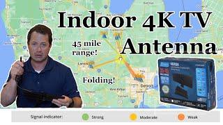  Compact Travel TV Antenna - Antop AT-250 - Test & Review - Get Free 4K HD Over The Air Stations