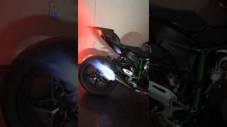 Ninja H2 fire flame || nija H2 exhaust sound