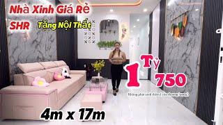 Nhà Đẹp SHR giá rẻ vị trí đẹp dân cư đông xe hơi tới cửaTặng Nội Thất bán nhà gần Bình Chánh