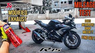 R15 V3 Speed & Mileage Test with Akrapovic Exhaust Mod | Performance Boost & Fuel Efficiency Unleash