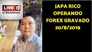 JAPA RICO OPERANDO FOREX 20/8/2019 - GRAVADO - CONTA DE US$100