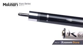 Molinari Kuro 12 Carom Billiard Cue Video Demonstration   store kozoom com