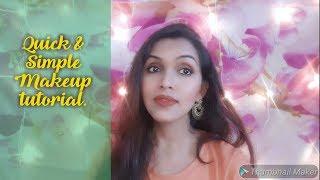 QUICK EASY GLOWY EVERYDAY SUMMER MAKEUP TUTORIAL || MOU SINGH