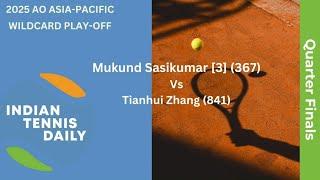 Match Highlights: 2025 AO WC play-off: Mukund Sasikumar Vs Tianhui Zhang