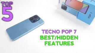 Tecno Pop 7 Top 5 Best/Hidden Features | Top 5 Secret Tips And Tricks