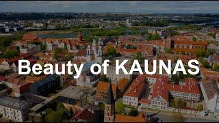 Kaunas City Lithuania 4k Drone | Kaunas Oldtown and City Center | Lithuania, Kaunas Drone Footage 4k