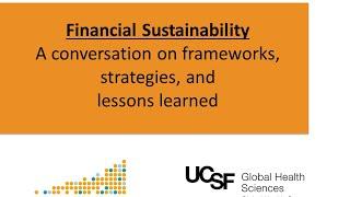 Financial Sustainability webinar