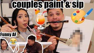 COUPLES PAINT N' SIP| FUNNY AF!