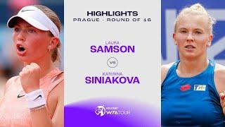 Laura Samson vs. Katerina Siniakova  | 2024 Prague Round of 16 | WTA Match Highlights