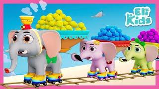 Elephant Train Song #2 | Eli Kids Nursery Rhymes