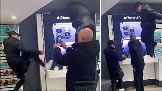 Dumb raiders fail to steal smart phones in Birmingham EE store (Video) Ikko News