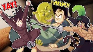 Three Saiyans Play Five Nights at Shrek's Hotel 2