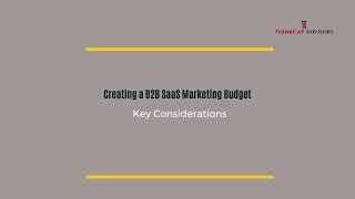 SaaS Marketing Consulting: Crafting a SaaS Marketing Budget