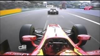 Three wide into Eau Rouge - 2011 GP2 Spa