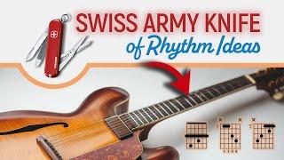 Swiss Army Knife of Guitar Rhythm Ideas. Useful when improvising rhythm guitar - Guitar Lesson EP598