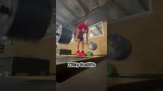 220kg deadlifts