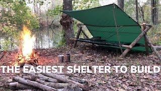 Easy Overnight Shelter Build With Minimal Gear - The Poachers Camp