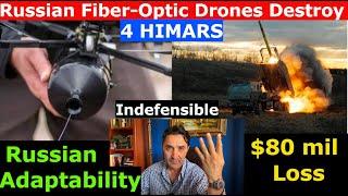 Un-jammable RUS Fiber-Optic Drones Strike 4 US-made HIMARS in Ukraine. The End of HIMARS in Ukr.