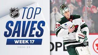 Top NHL Saves of Week 17 | 2024-25 Highlights